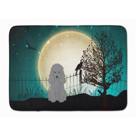 Carolines Treasures Halloween Scary Poodle Silver Machine Washable Memory Foam Mat BB2258RUG